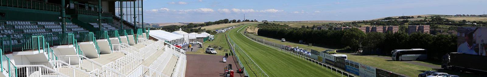 A panoramic view across Brighton Racecourse.